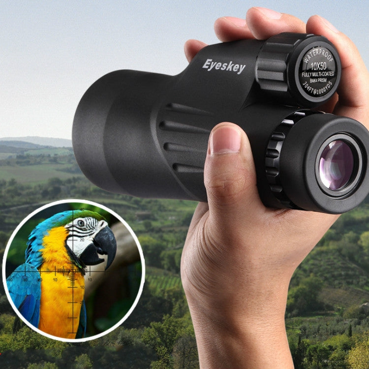 Eyeskey 10X50 Telescope Measurable Large Caliber High Magnification HD Low Light Level Night Vision Waterproof Monocular Binoculars Reluova