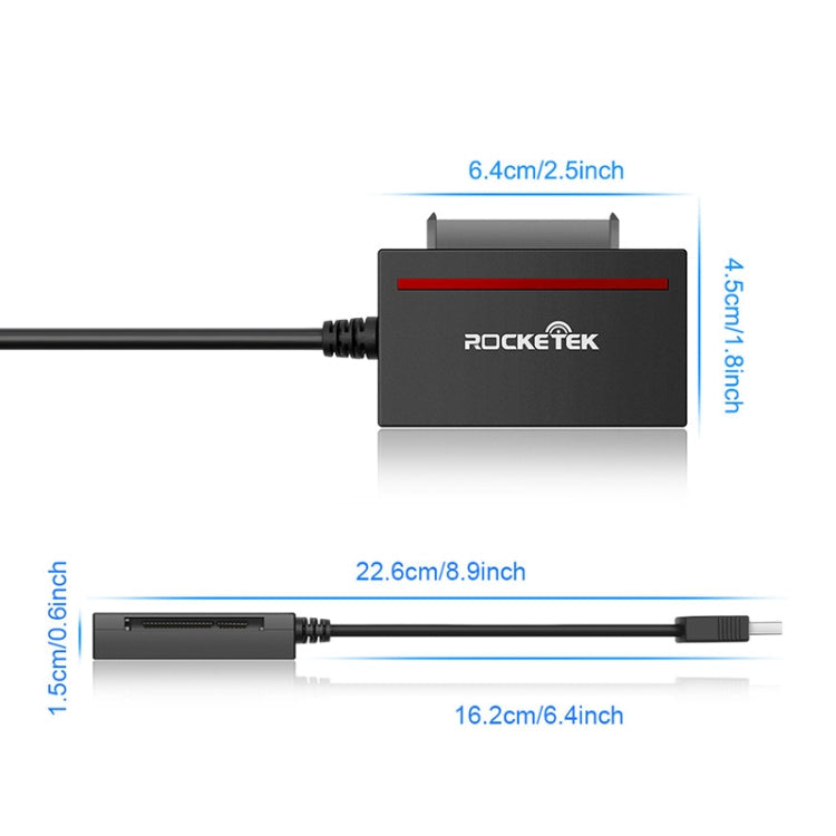 Rocketek RT-CFST USB 3.0 Memory Card Card Reader Topography SATA CF Adapter