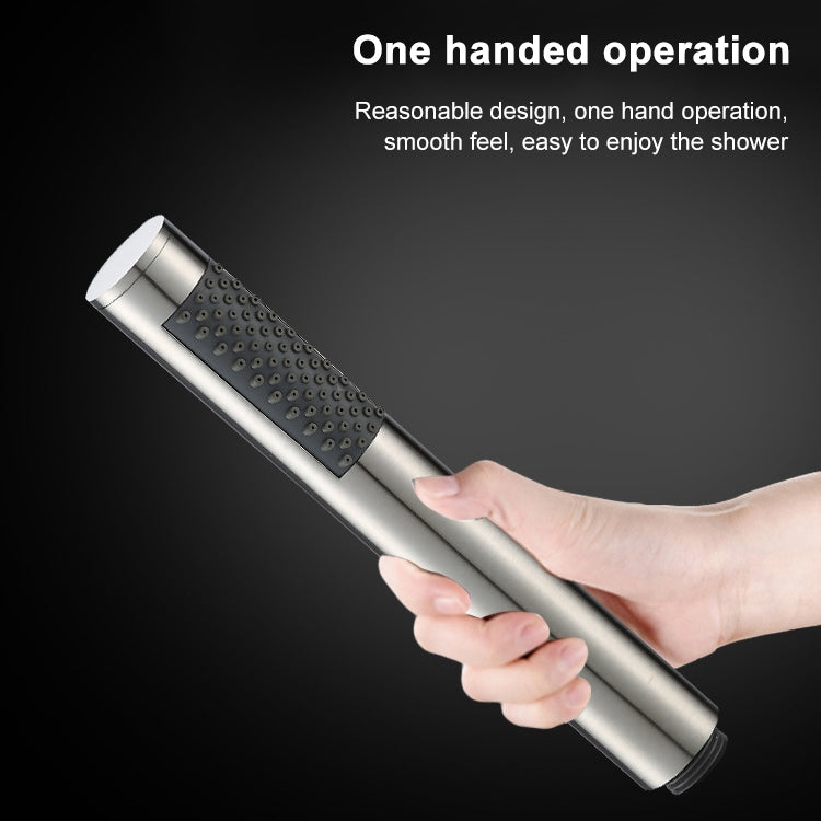 Three-piece Suit Bathroom Water Saving Pressurization Stainless Steel Round Bar Handheld Nozzle Shower Head Reluova