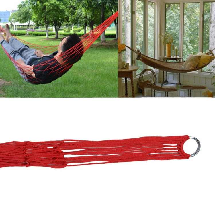 9 Strand Nylon Rope Hammock Portable Camping Leisure Mesh Hammock Reluova