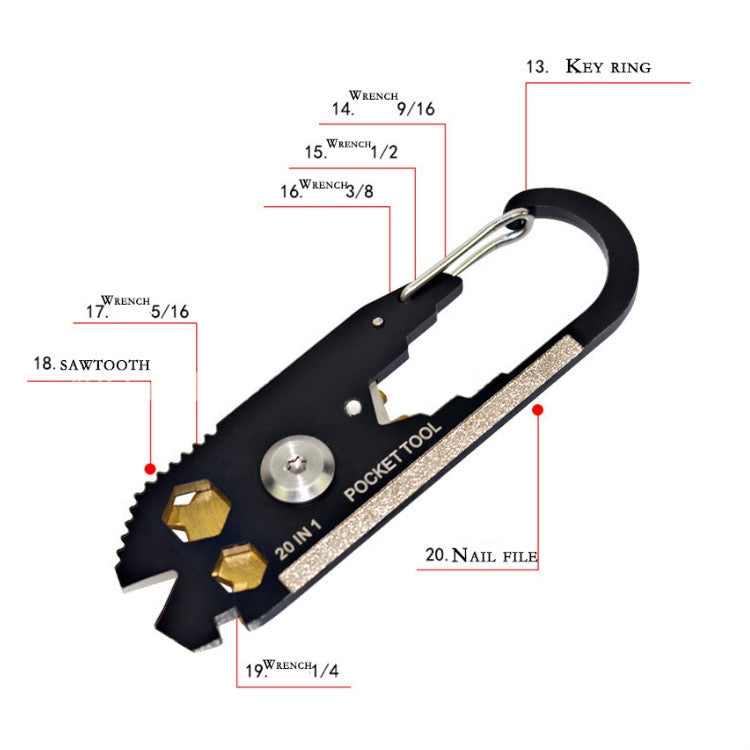 20 in 1 Stainless Steel Wrench Screwdriver Creative Roulette Multifunctional Combination Tool Outdoor Survival Tool-Reluova