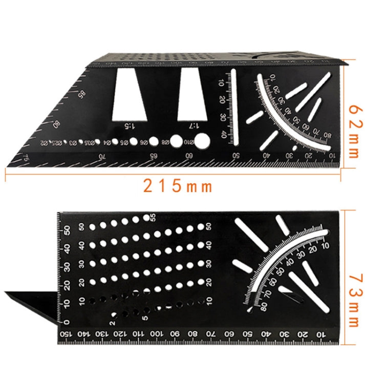 3D Woodworking Stop Gauge Aluminum Alloy Multi-function Angle Ruler My Store