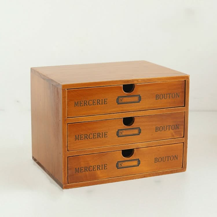 Retro Wooden Drawer Storage Cabinet Desk Reluova