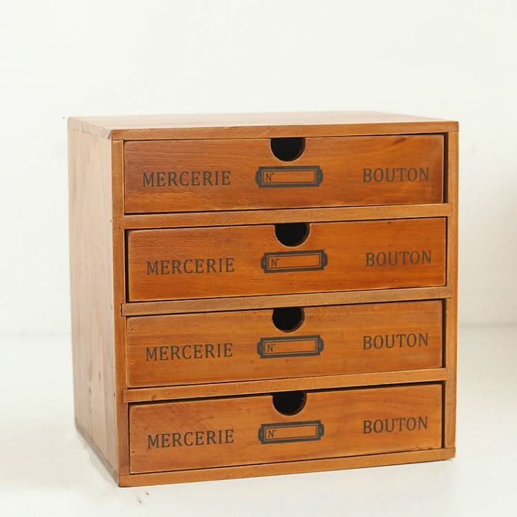 Retro Wooden Drawer Storage Cabinet Desk Reluova