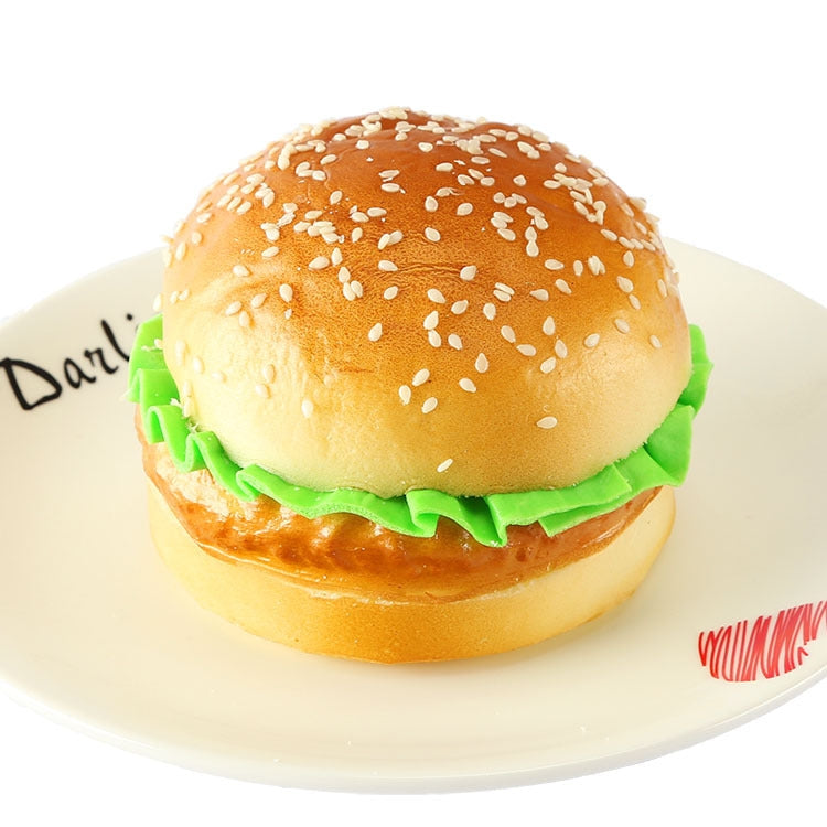 PU Simulation Burger Model Fake Bread Ornaments Photography Props Home Decoration Window Display My Store