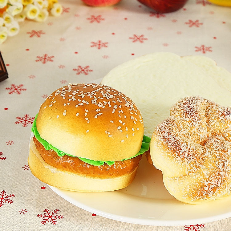 PU Simulation Burger Model Fake Bread Ornaments Photography Props Home Decoration Window Display My Store