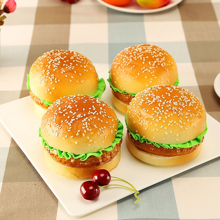 PU Simulation Burger Model Fake Bread Ornaments Photography Props Home Decoration Window Display My Store