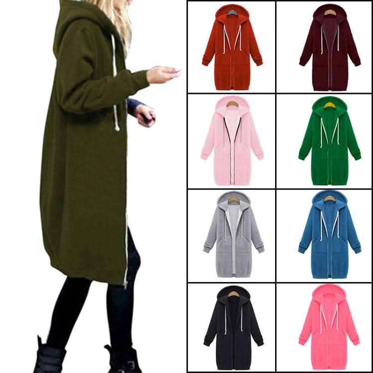 Women Hooded Long Sleeved Sweater In The Long Coat, Series 4