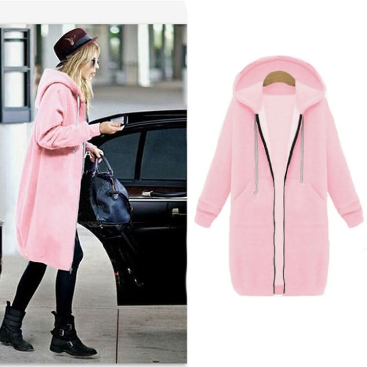 Women Hooded Long Sleeved Sweater In The Long Coat, Series 4