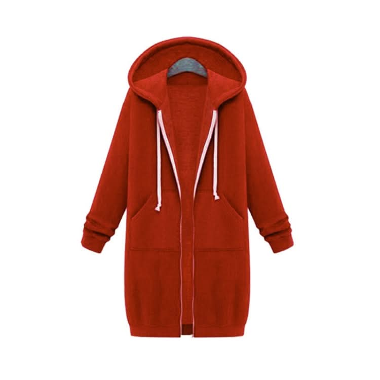 Women Hooded Long Sleeved Sweater In The Long Coat, Series 4