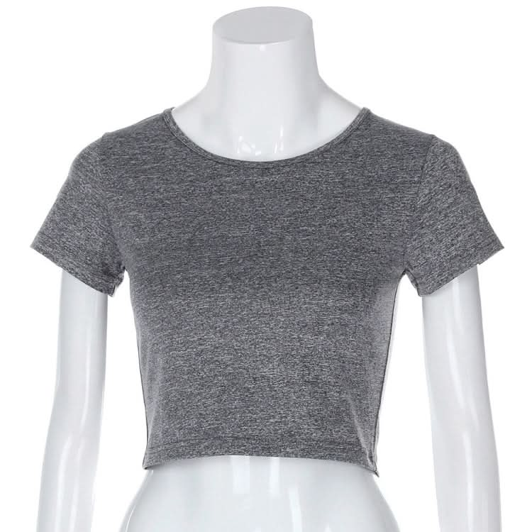 Round Neck Exposed Navel Shirt Body Short Sleeve T-shirt