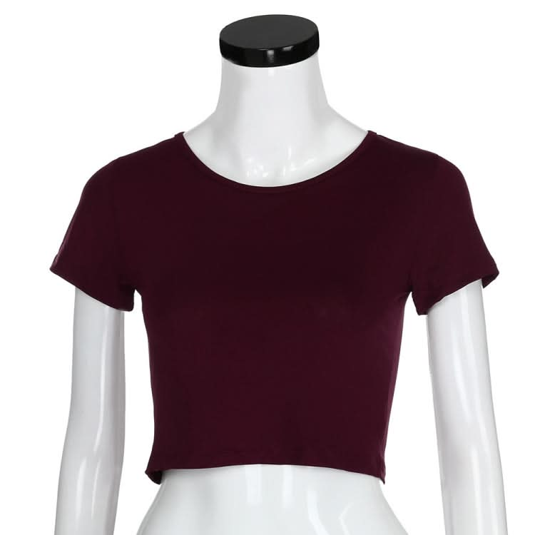 Round Neck Exposed Navel Shirt Body Short Sleeve T-shirt