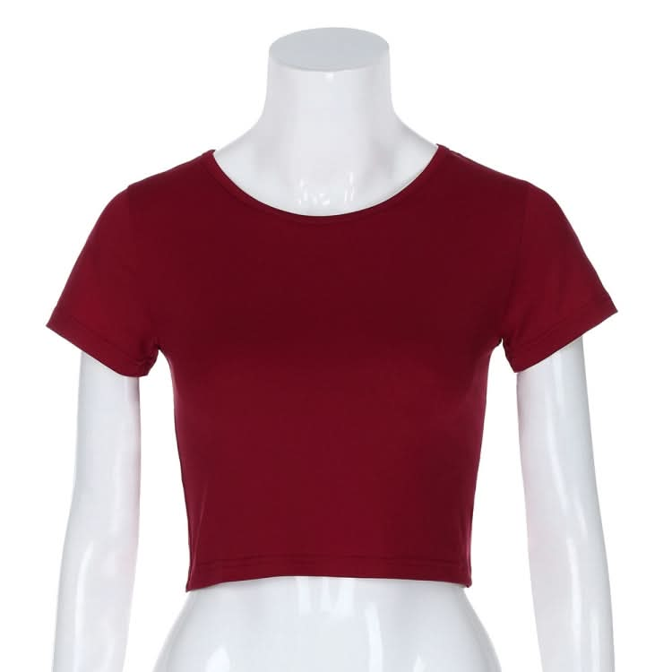 Round Neck Exposed Navel Shirt Body Short Sleeve T-shirt