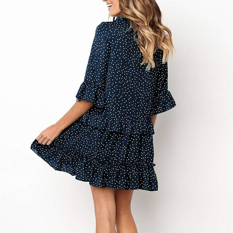 Burst Ruffled Skirt Fashion Dot Dress