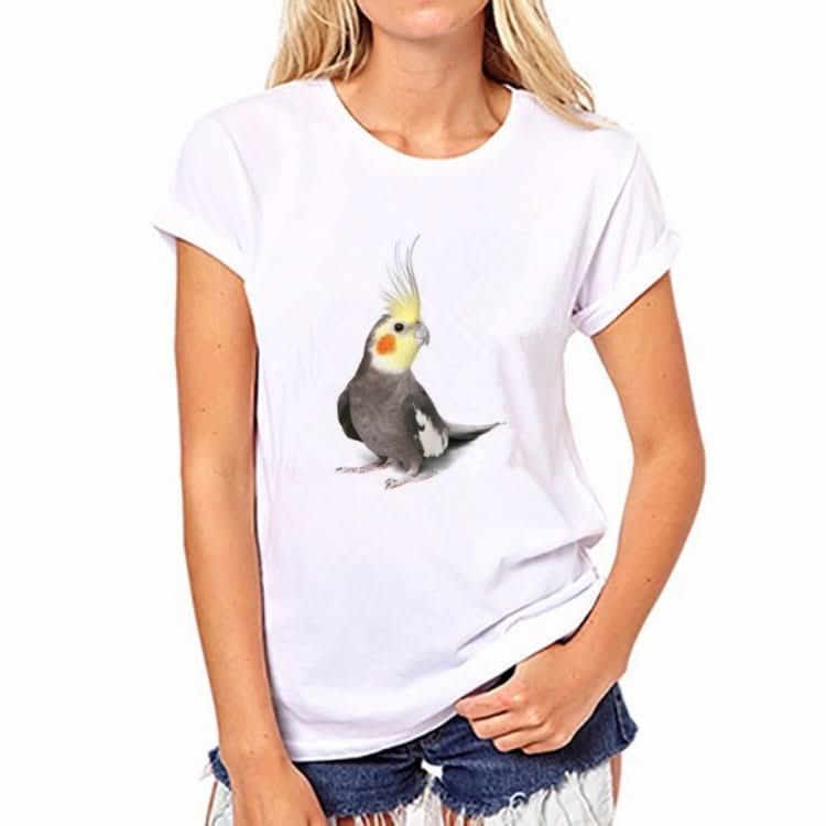 Parrot Pattern Short-sleeved T-shirt for Woman