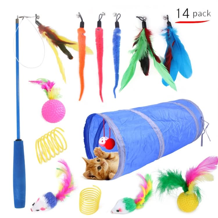 Pet Cat Toy Set Funny Cat Stick Plush Mouse Combo Toy,Specification: - Reluova