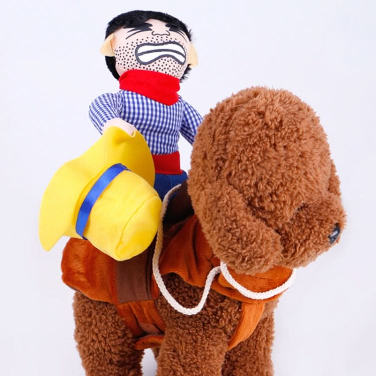 Creative Cowboy Riding Halloween Funny Funny Dress Up Pet Clothes - Reluova