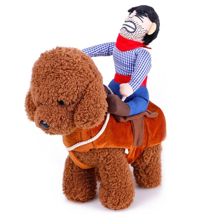 Creative Cowboy Riding Halloween Funny Funny Dress Up Pet Clothes - Reluova