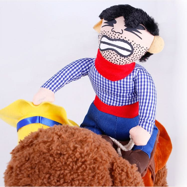 Creative Cowboy Riding Halloween Funny Funny Dress Up Pet Clothes - Reluova