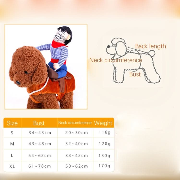 Creative Cowboy Riding Halloween Funny Funny Dress Up Pet Clothes - Reluova