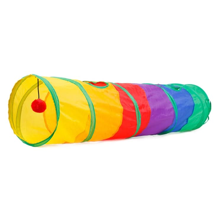 Foldable Cat Channel Rolling Dragon Environmental Protection Puzzle Pet Toy Rainbow Cat Tunnel - Reluova