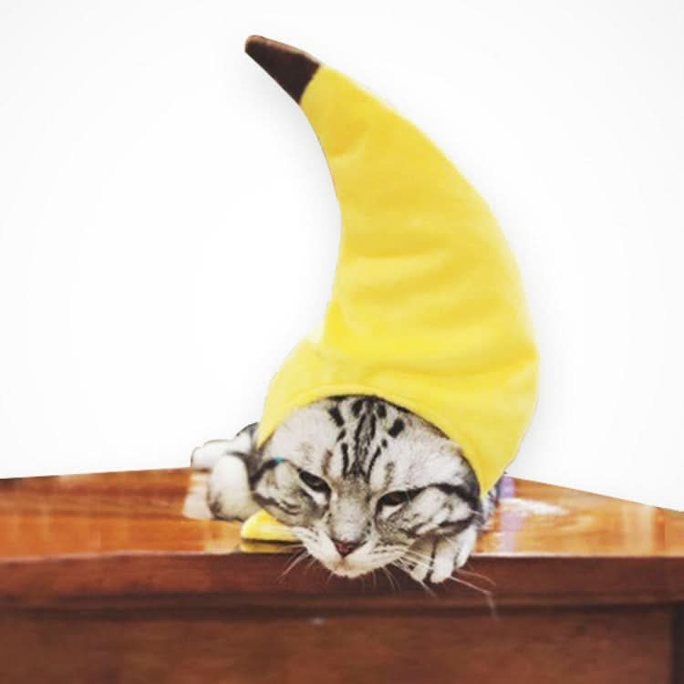 Creative Turned Funny Pet Cat Teddy Festival Funny Banana Headgear - Reluova