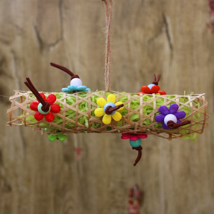 Creative Parrot Bird Bamboo Braided Bite Drawing Toy - Reluova