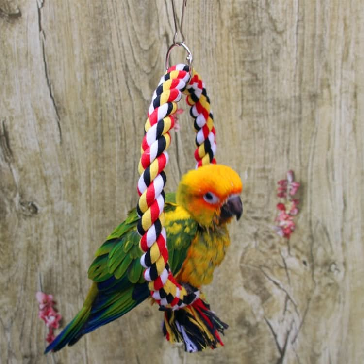 Pet Bird Bite-resistant Cotton Rope Swing Ring Toy Climbing Ring - Reluova