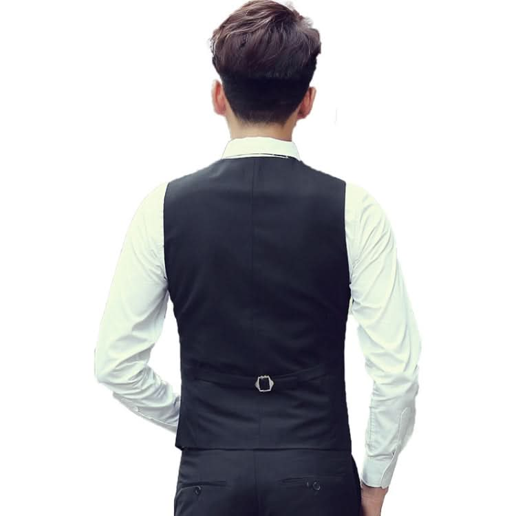 Men Vest Slim Korean Work Clothes Suit Vest Groomsmen Professional Wear Men Vest, Series 1 Reluova