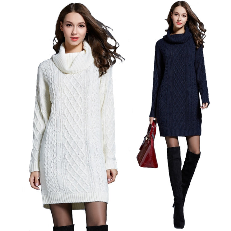 Autumn And Winter Knitwear Dresses Long Turtleneck Sweater For Women, Series 1 Reluova