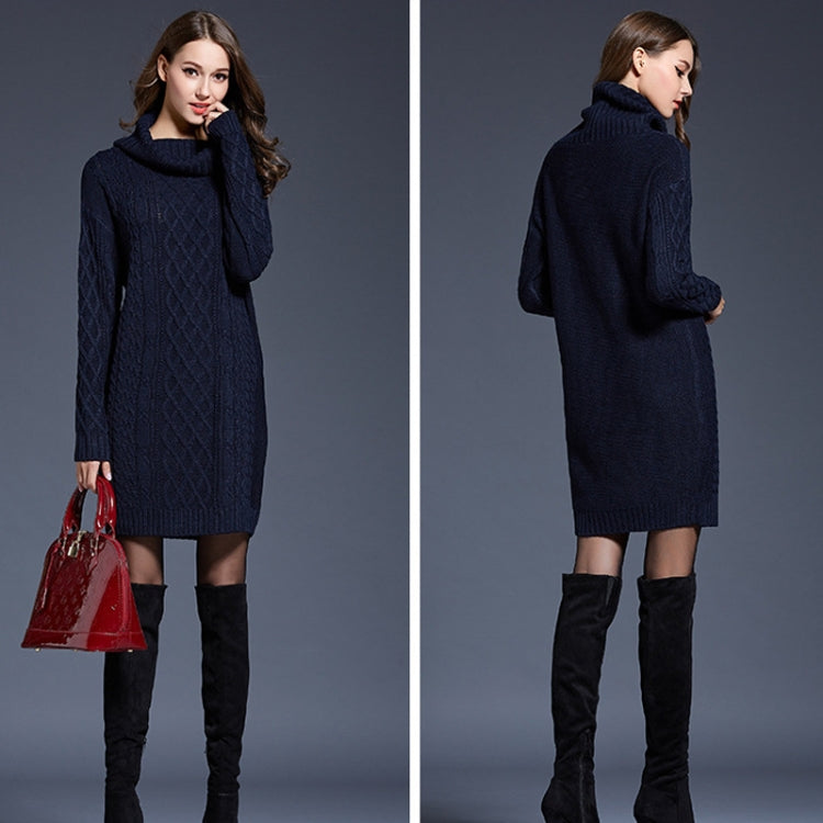 Autumn And Winter Knitwear Dresses Long Turtleneck Sweater For Women, Series 1