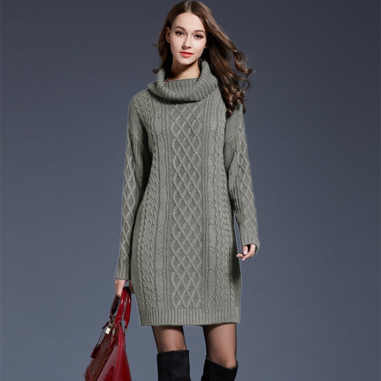 Autumn And Winter Knitwear Dresses Long Turtleneck Sweater For Women, Series 1 Reluova