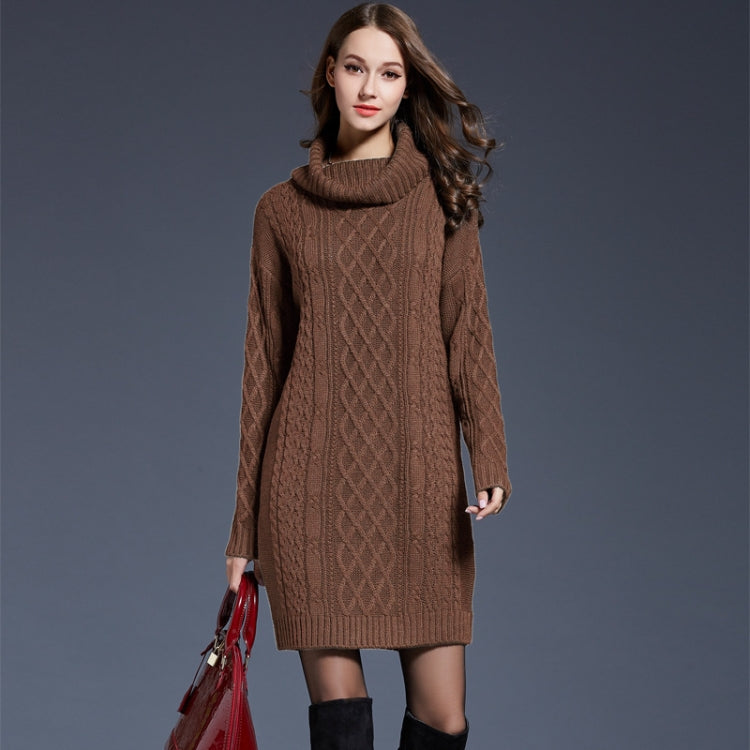 Autumn And Winter Knitwear Dresses Long Turtleneck Sweater For Women, Series 1