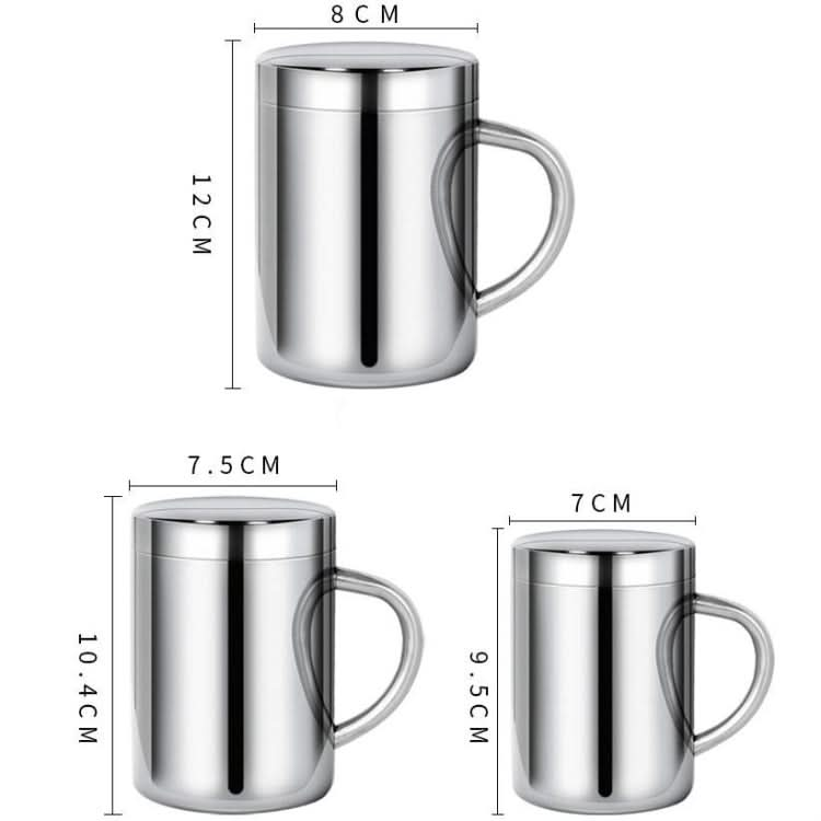 304 Stainless Steel Double Insulation Coffee Drink Milk Water Mugs Durable Drinking Cup with Lid-Reluova