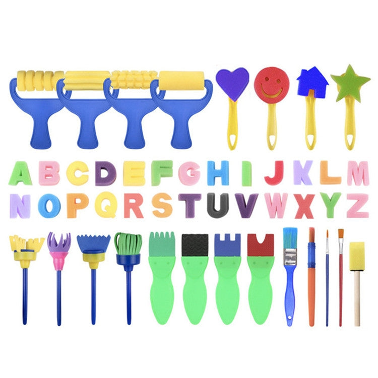 47 In 1 Childrens Art Painting Set EVA Sponge Early Education Graffiti Painting Supplies My Store