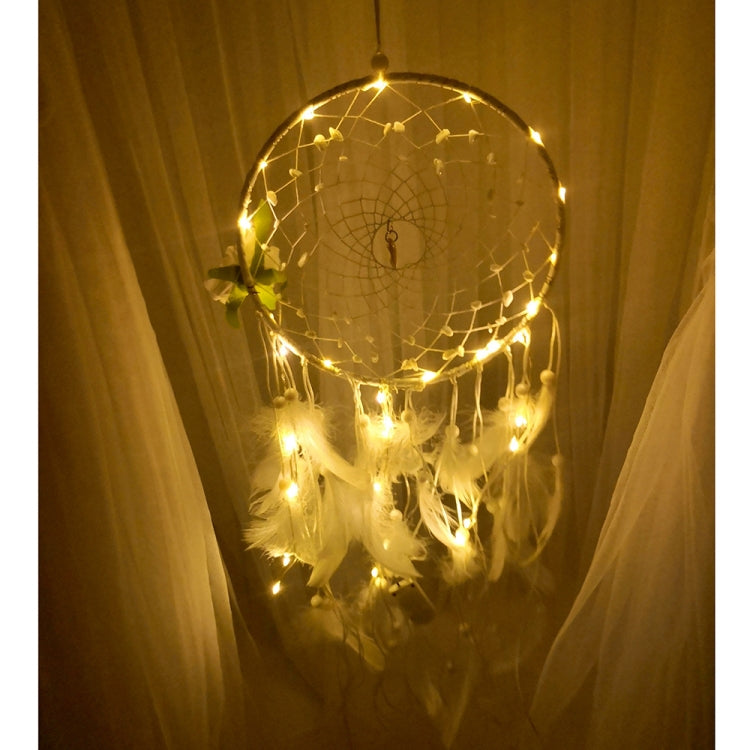 MS0011CD White Flowers Christmas Lantern Dreamcatcher Hanging Holiday Gift Party Decoration with 2m Lamp My Store