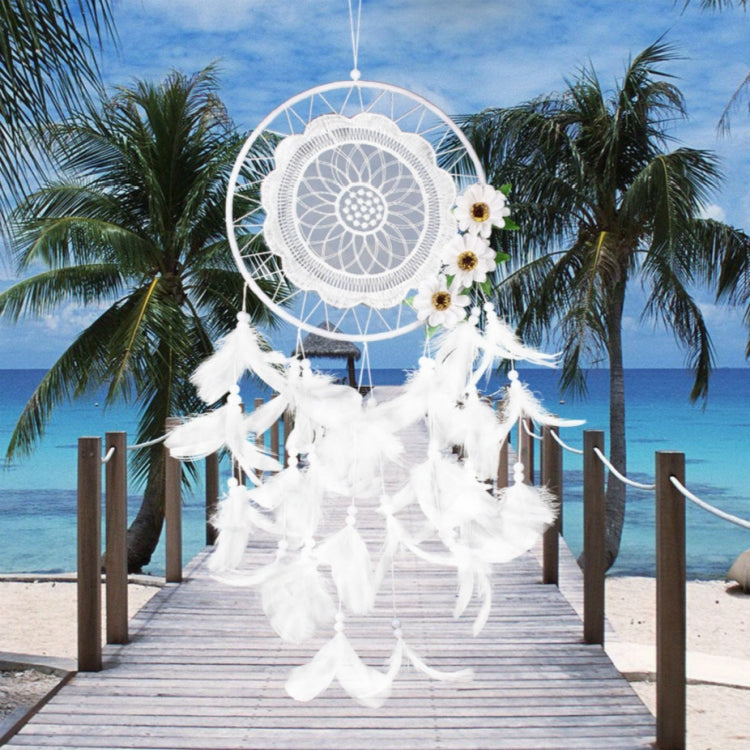 Pure White Flower Dream Catcher Home Decoration Crafts My Store