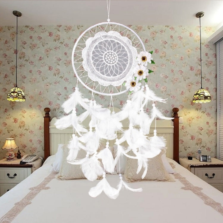 Pure White Flower Dream Catcher Home Decoration Crafts My Store