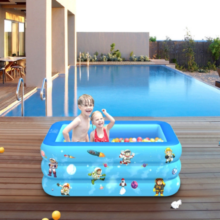 Household Indoor and Outdoor Aerospace Pattern Baby Square Inflatable Swimming Pool