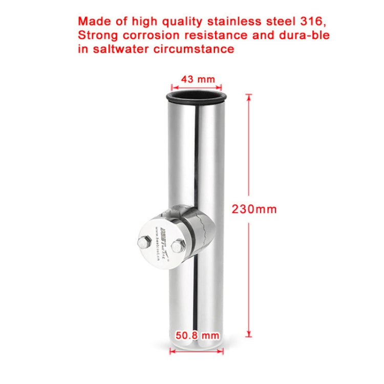 BSET MATEL Marine Hardware 316 Stainless Steel Fishing Rod Seat Yacht Sea Fishing Bracket