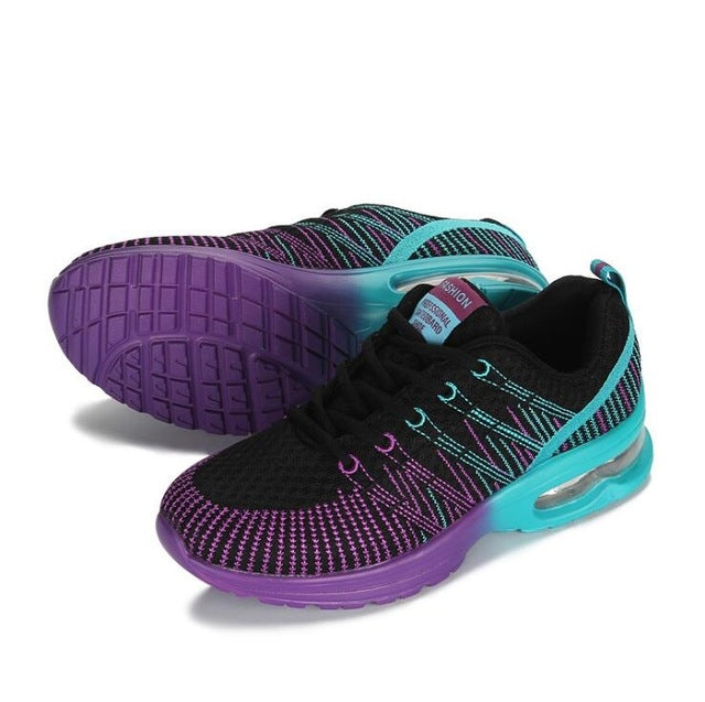 Casual Mesh Women Sneakers Breathable Half-cushion Running Shoes