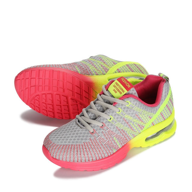 Casual Mesh Women Sneakers Breathable Half-cushion Running Shoes Reluova