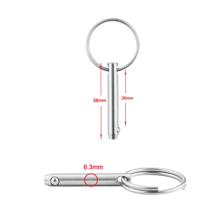 Boat Accessories 316 Stainless Steel Ball Pin Quick Release And Quick Release Safety Pin Spring Steel Ball Pin, Size: 6.3x38mm ÎҵÄÉ̵ê