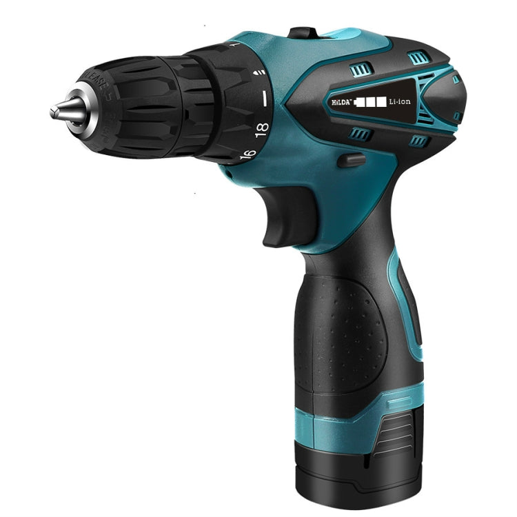 HILDA Electric Drill Cordless Screwdriver Lithium Battery Mini Drill Cordless Screwdriver Power Tools, EU Plug