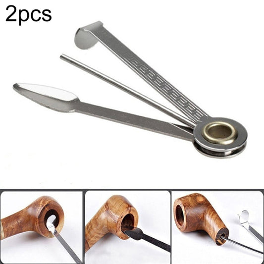 2 PCS Multifunctional 3in1 Stainless Steel Smoking Tobacco Pipe Cleaner Cleaning Tool Smoking Accessories Weed Accessories-Reluova