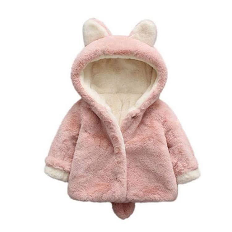 Winter Children Cartoon Animal Shape Plus Velvet Warm Hooded Jacket