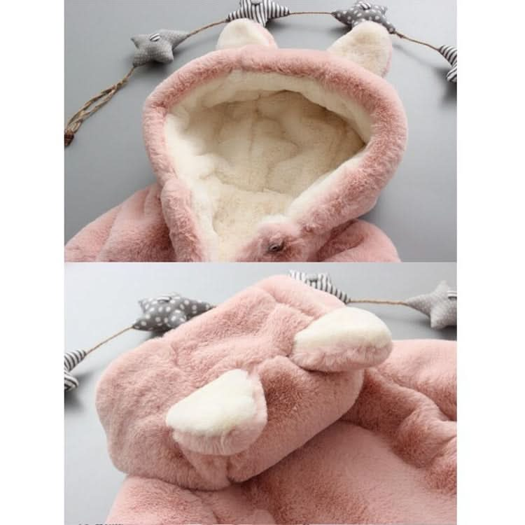 Winter Children Cartoon Animal Shape Plus Velvet Warm Hooded Jacket