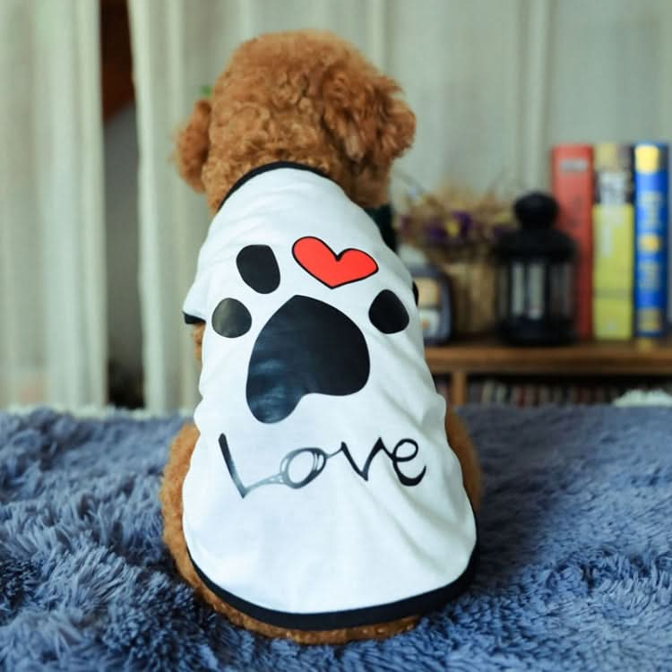 Pet Clothes Dog Love Pattern Vest Dog Clothes - Reluova