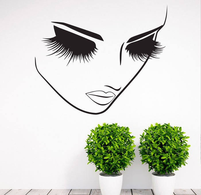 2 PCS Makeup Wall Salon Wall Beauty Studio Wall Art Decoration Sticker Wall Sticker-Reluova