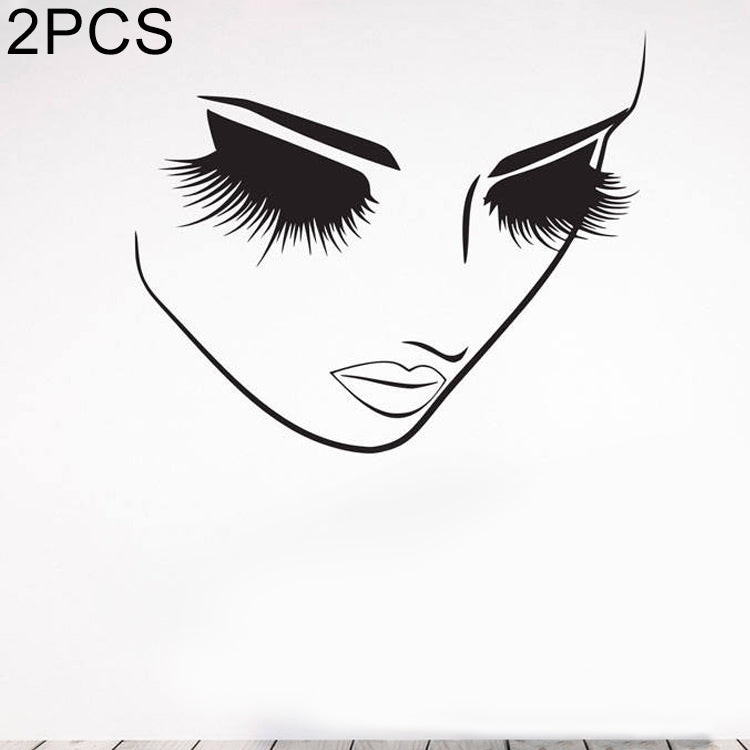 2 PCS Makeup Wall Salon Wall Beauty Studio Wall Art Decoration Sticker Wall Sticker-Reluova